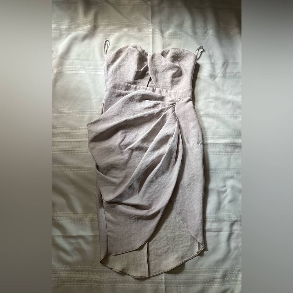 ASOS Elegant Strapless Cream Dress - Picture 4 of 11